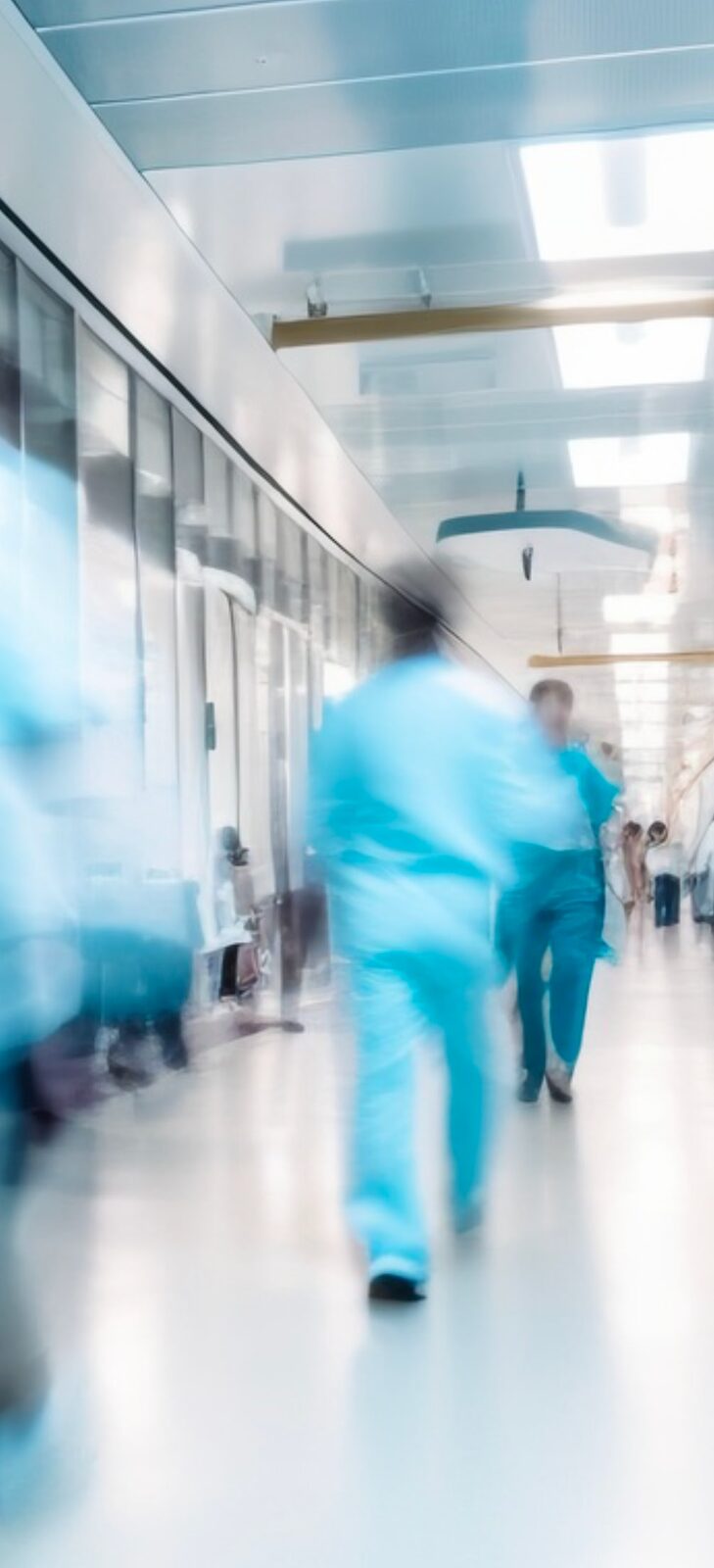 Clinical corridor in a Saudi healthcare facility